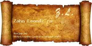 Zahn Leonóra névjegykártya